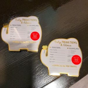 Baby Shower Elephant Shaped Advice Vards